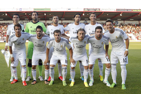 Real Madrid first line-up vs Bournemouth, for the new 2013-2014 season