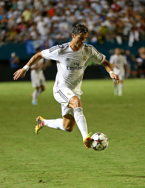 Cristiano Ronaldo controlling the ball in the air