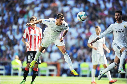 Cristiano Ronaldo header goal in Real Madrid vs Athletic Bilbao