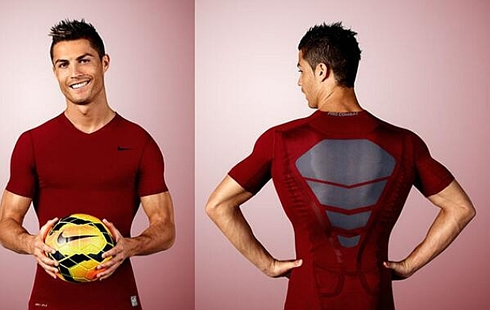 Cristiano Ronaldo wearing the new Nike superman shirts