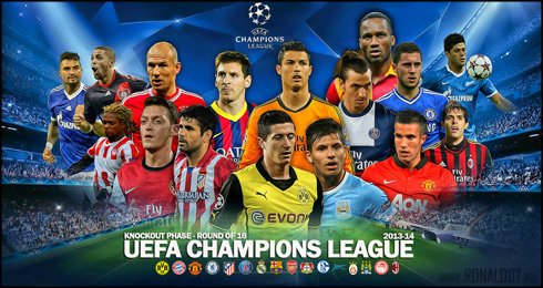 UEFA Champions League knockout stage wallpaper 2013-2014