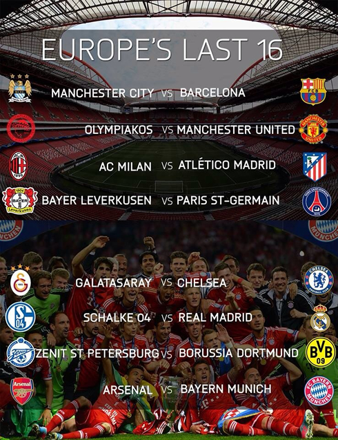 UEFA Champions League, wallpaper 2013-2014, Europe's last 16