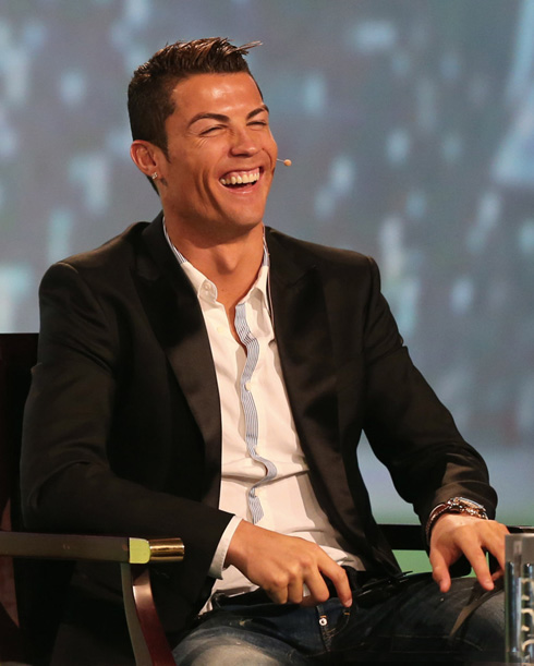 Cristiano Ronaldo laughing