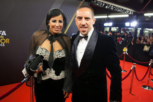 Franck Ribery and his girlfriend in 2014