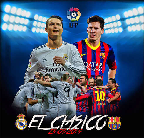 Real Madrid vs Barcelona game poster