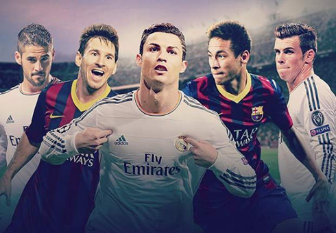 Real Madrid vs Barcelona - Messi and Neymar vs Ronaldo and Bale