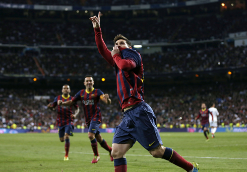 Lionel Messi hat-trick in the Bernabéu, in Real Madrid 3-4 Barcelona, in 2014