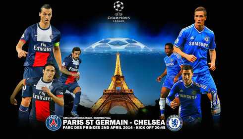 PSG vs Chelsea game poster wallpaper