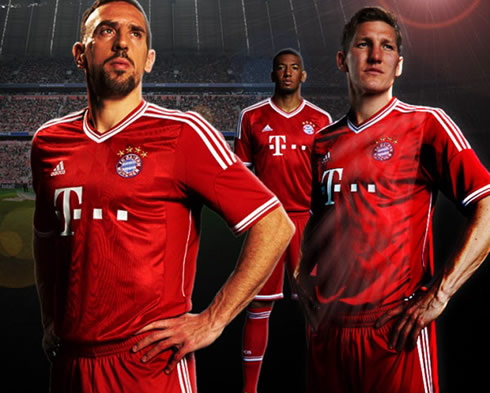 Bayern Munich presenting their new jerseys