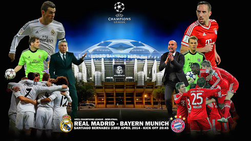 Real Madrid vs Bayern Munich poster wallpaper