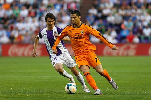 Cristiano Ronaldo playing in Valladolid vs Real Madrid