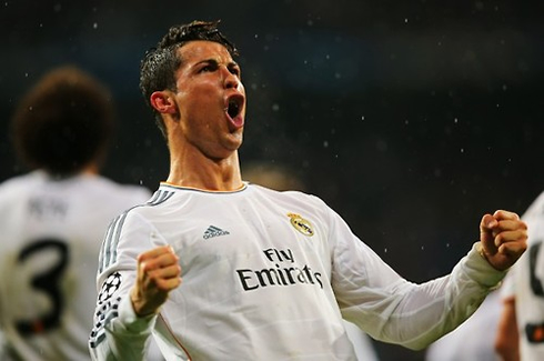 Cristiano Ronaldo winning for Real Madrid