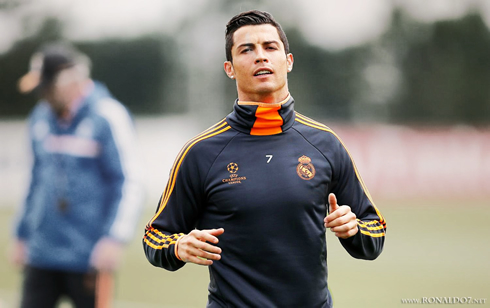 Cristiano Ronaldo in Real Madrid training