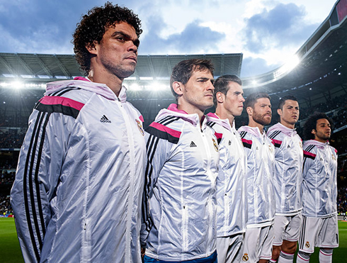 Pepe, Casillas, Bale, Alonso, Ronaldo and Marcelo, with the Real Madrid new outfits for 2014-2015