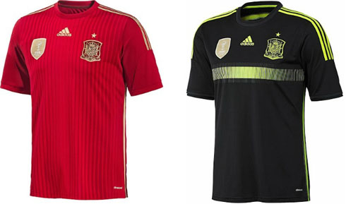 Spain jerseys kits in the World Cup 2014