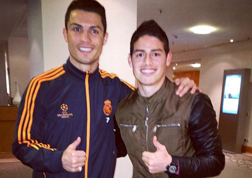 Cristiano Ronaldo and James Rodríguez friends