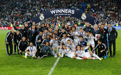 Real Madrid UEFA Super Cup 2014 winners, team photo