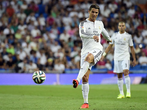 Cristiano Ronaldo passing the ball