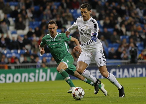 Cristiano Ronaldo leading another Real Madrid attack, in the Champions League