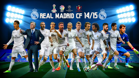 Real Madrid team and squad wallpaper 2014-2015