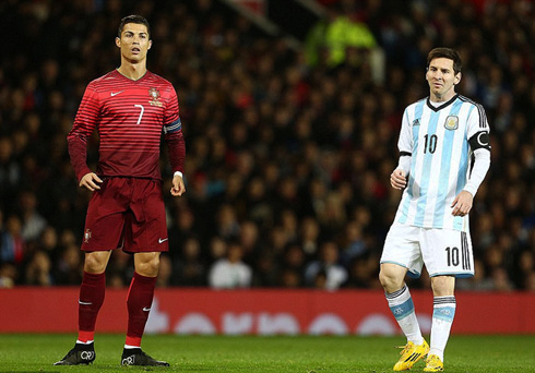Cristiano Ronaldo vs Lionel Messi, in Portugal vs Argentina