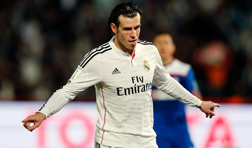 Gareth Bale goal scoring celebrations in Real Madrid vs Cruz Azul
