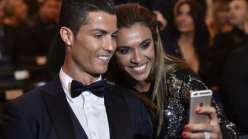 Cristiano Ronaldo taking a selfie with Marta