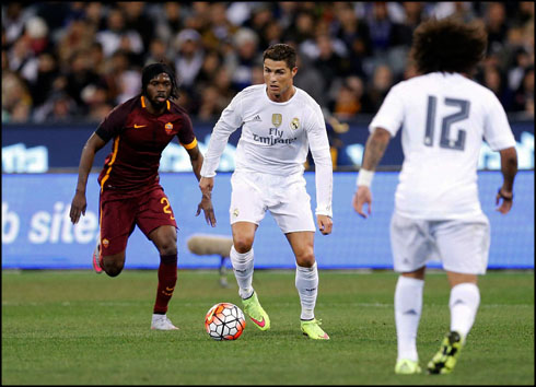 Cristiano Ronaldo debut game in 2015-16, in Real Madrid vs Roma