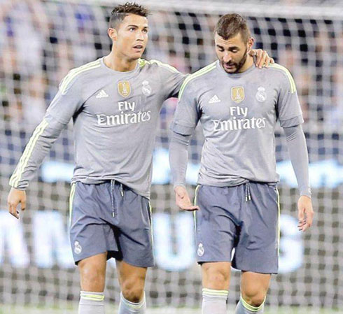 Cristiano Ronaldo and Karim Benzema in Real Madrid pre season 2015-16