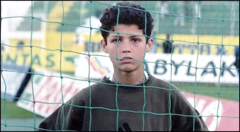 Cristiano Ronaldo when he was a little boy in Sporting, in 1996