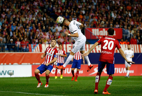 Karim Benzema header goal in Atletico 1-1 Real Madrid, in 2015