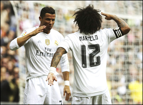 Ronaldo and Marcelo best friends in Madrid