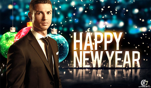 Cristiano Ronaldo in a happy new year wallpaper for 2016