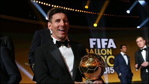 Messi wins the FIFA Ballon d'Or 2015