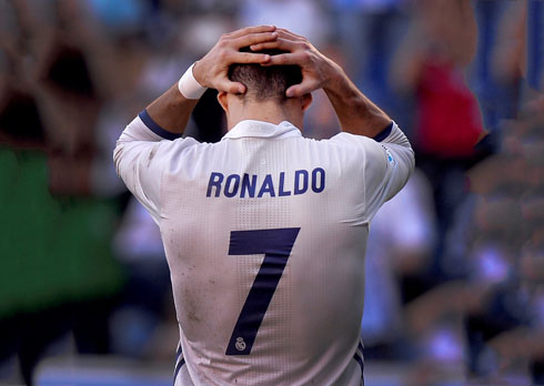 Cristiano Ronaldo in despair in Real Madrid