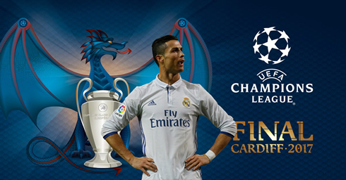 Champions League 2017 final in Cardiff, Ronaldo poster