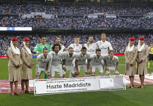 Real Madrid lineup vs Barcelona in El Clasico in April of 2017