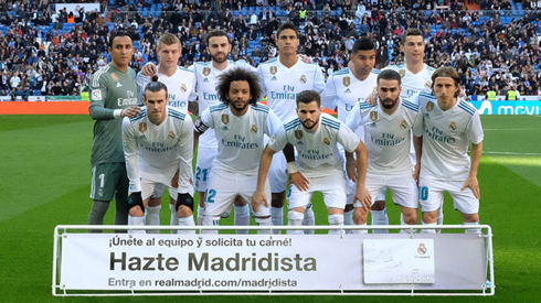 Real Madrid starting eleven in La Liga home game against Deportivo in 2017-18