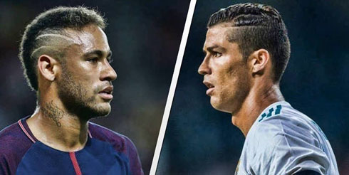 Neymar vs Ronaldo in PSG vs Real Madrid in 2018