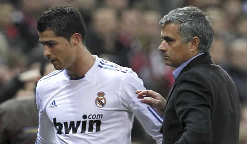 José Mourinho and Cristiano Ronaldo in Real Madrid
