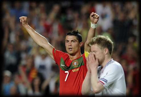 Cristiano Ronaldo celebrating against Norway