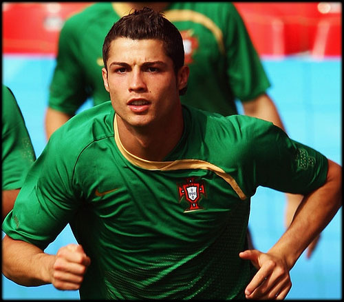 Cristiano Ronaldo training with Portugal