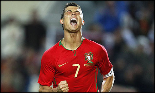 Cristiano Ronaldo celebration for Portugal
