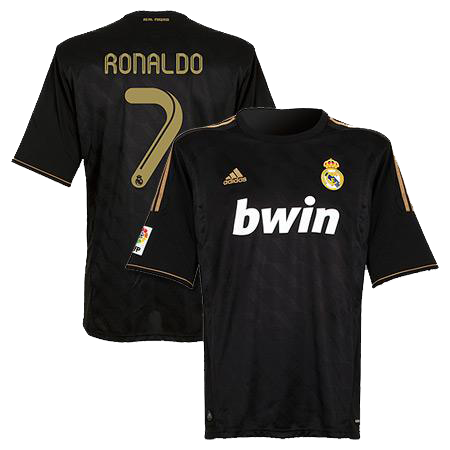 Cristiano Ronaldo Real Madrid Away Black Jersey 2011/12 - Adidas
