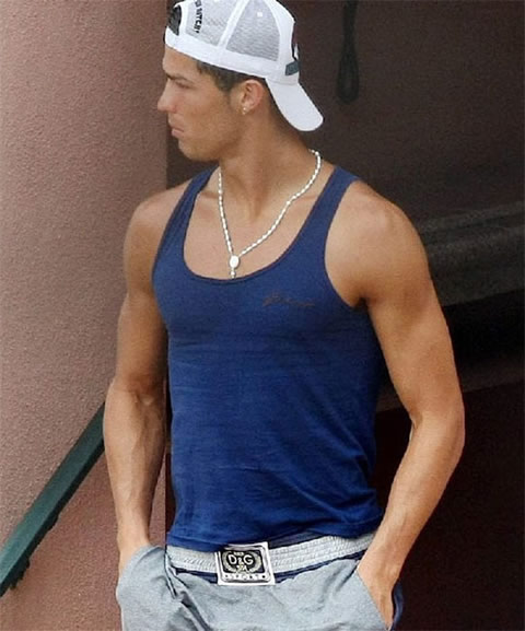 Cristiano Ronaldo fashion in a sleeveless shirt