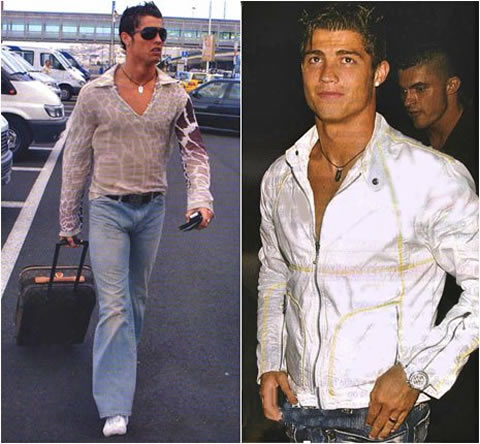 Cristiano Ronaldo fashion when younger