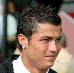 Cristiano Ronaldo haircut for premier debut