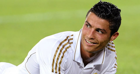 Cristiano Ronaldo hairstyle against Barcelona in 2011-2012 Spanish Super Cup