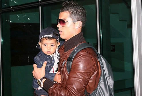 Cristiano Ronaldo and his son