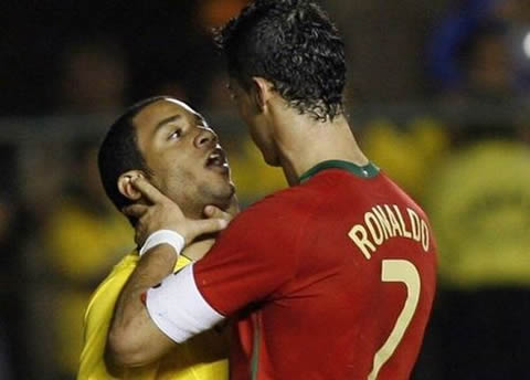 Cristiano Ronaldo and Marcelo fight, in Brazil vs Portugal (6-2)